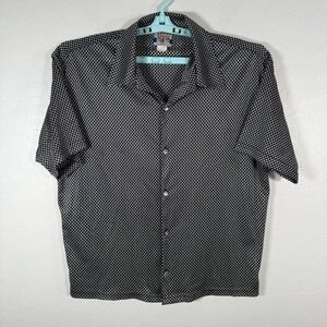 Vintage BC‎ Ethic Shirt Mens Large Black Enduro Button Up Pearl Clubbing Rave